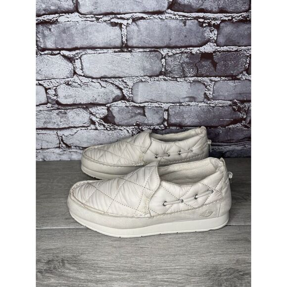 Sperry Moc-Sider Ivory Nylon Flatform Quilted SlipOn Boat Shoes Men 7.5M US/40EU - Picture 14 of 16